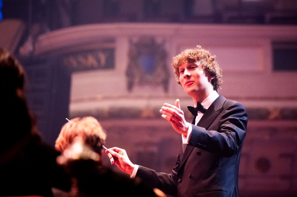 Aurel Dawidiuk leads the Concertgebouw Orchestra during the Gala Concert for the Princess Maxima Centre