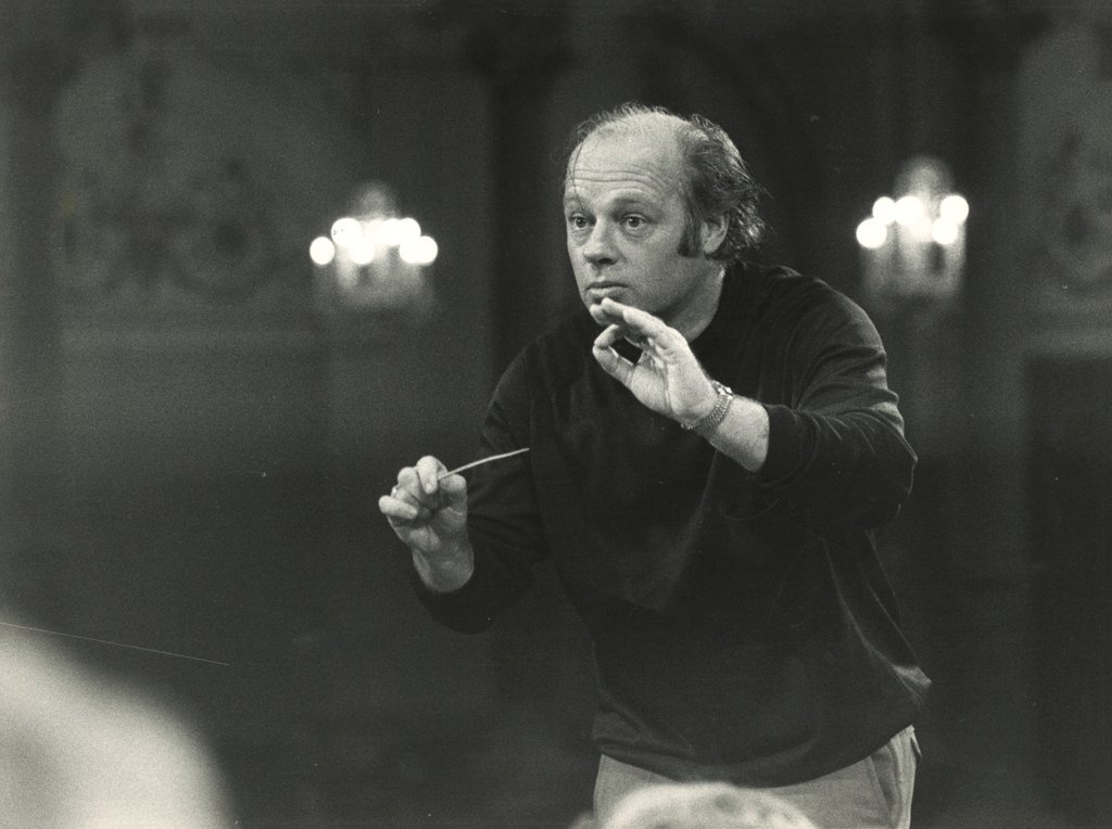 1971 - Bernard Haitink leads a rehearsal of the Concertgebouworkest