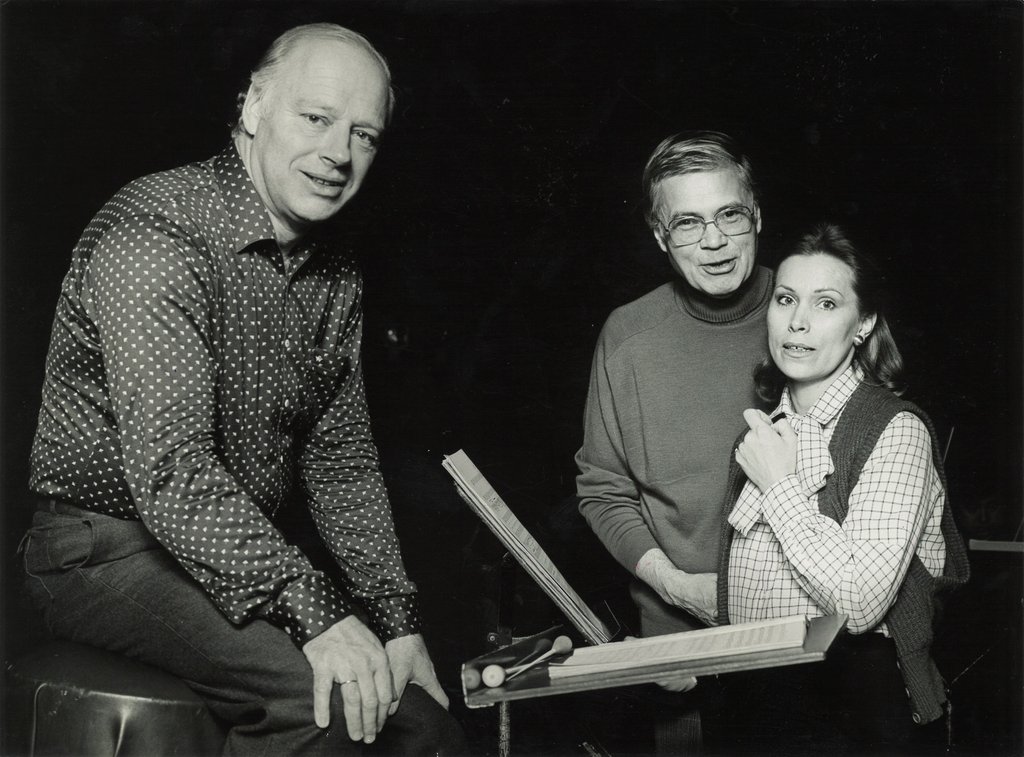 1980 - recording session for Decca with Dietrich Fischer-Dieskau and Julia Varády conducted by Bernard Haitink