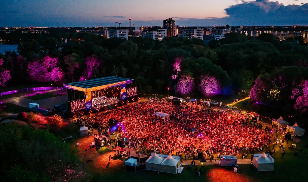Drone footage of Opening Night in Sloterpark on 12 September 2025