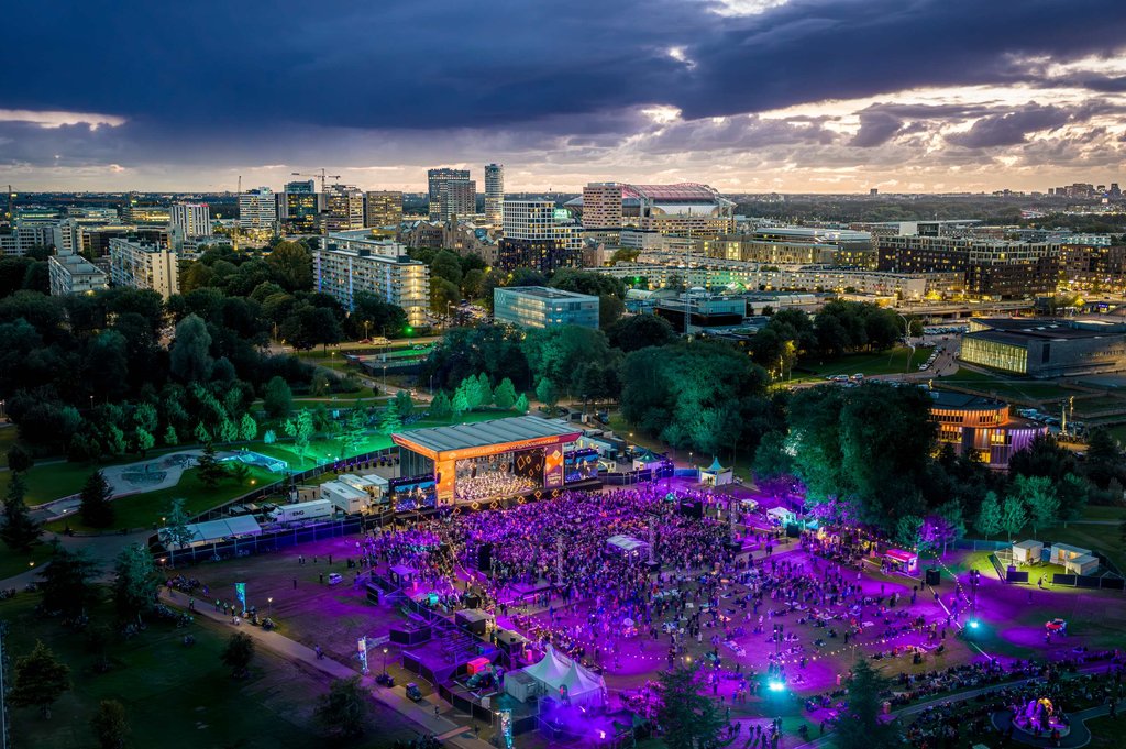 Opening Night 2024 in the Nelson Mandelapark with Amsterdam-Zuidoost in the background