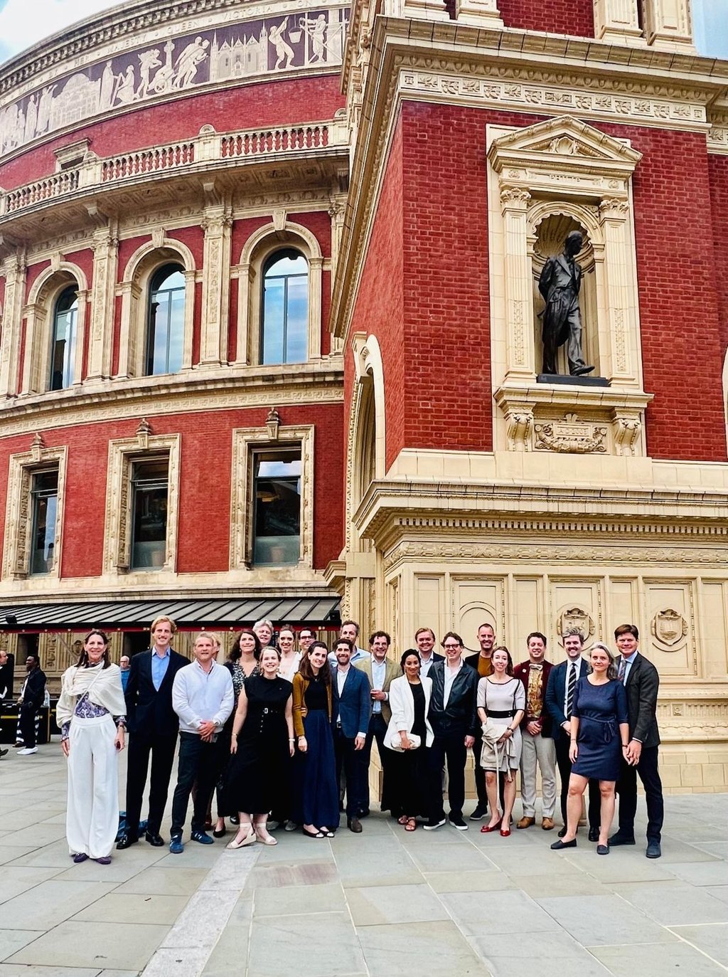 Companions in front of the Royal Albert Hall for the Proms, August 2025