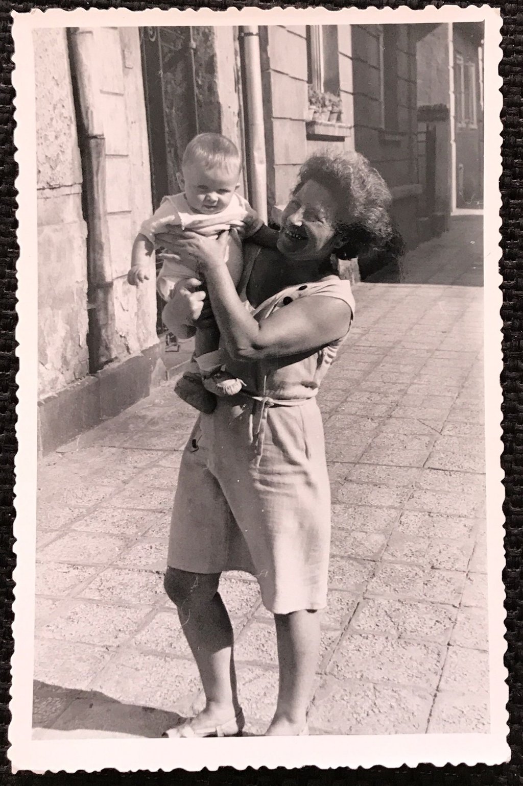 Vesko with his grandmother Violetta