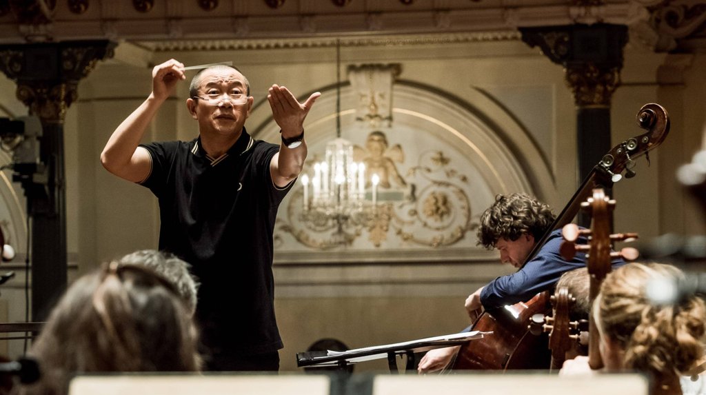 2015 - Tan Dun conducts his double bass concerto The Wolf, written for Dominic Seldis and the Concertgebouworkest